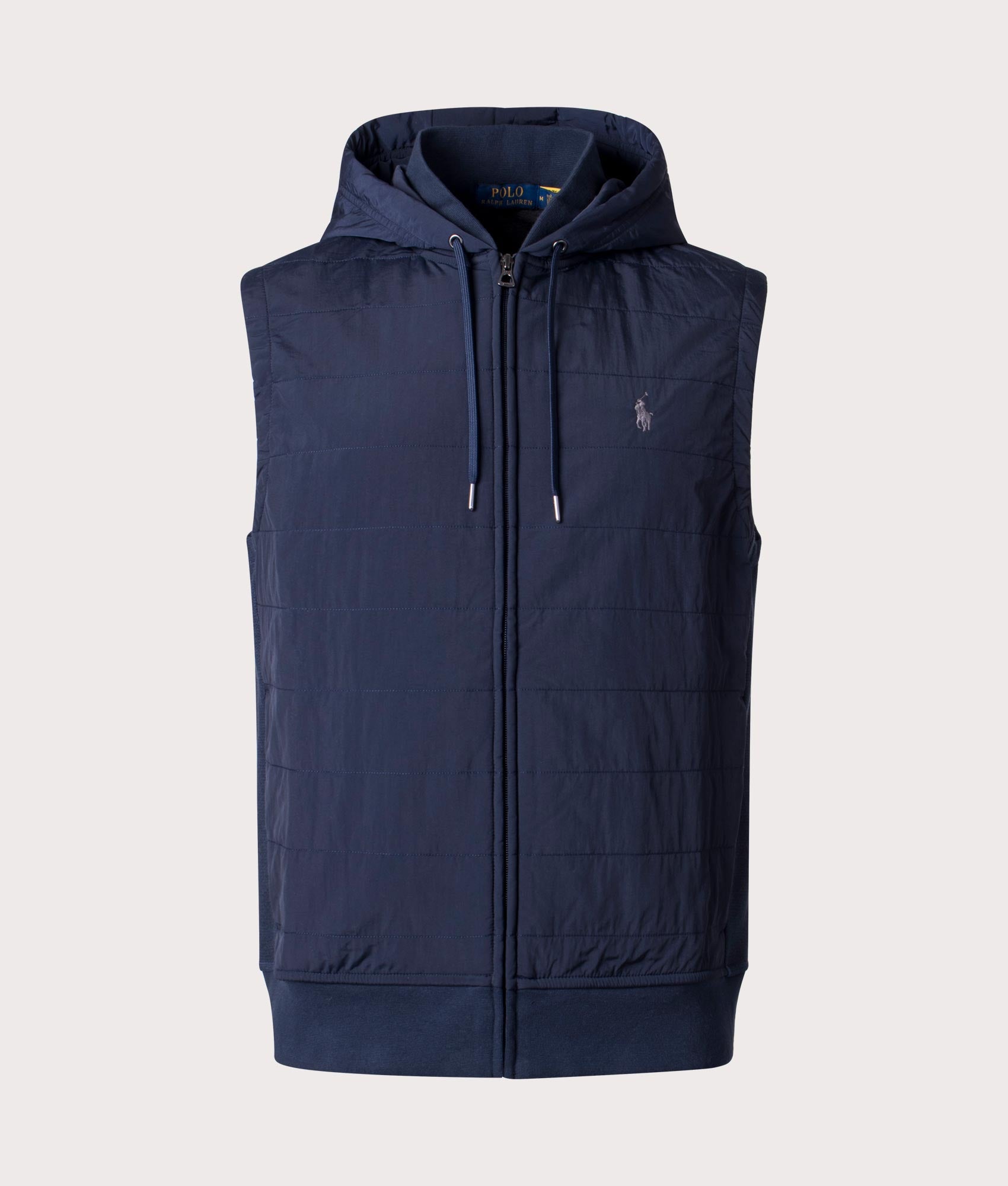Polo Ralph Lauren Full Zip Gilet Aviator Navy at EQVVS