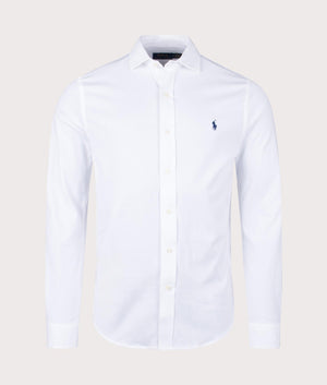 Polo Ralph Lauren Jersey Shirt in White Front Shot EQVVS