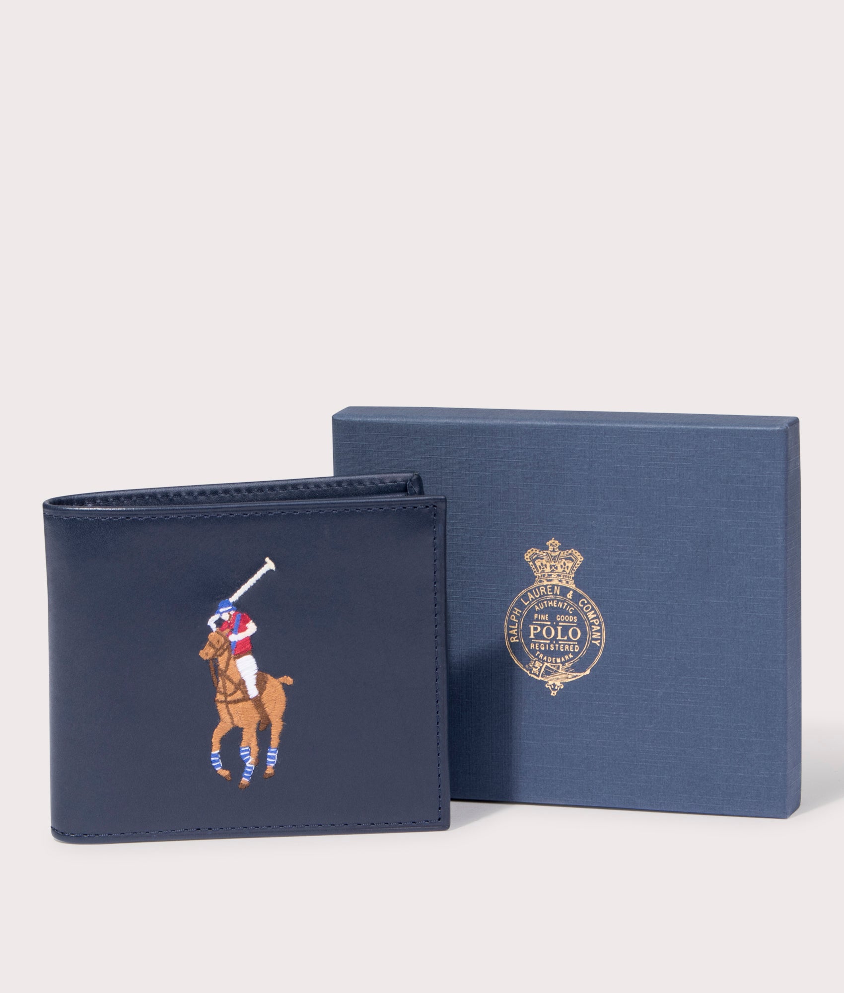 Billfold-with-Coin-pocket-Wallet-001-Navy/Multi-Pony-Polo-Ralph-Lauren-EQVVS