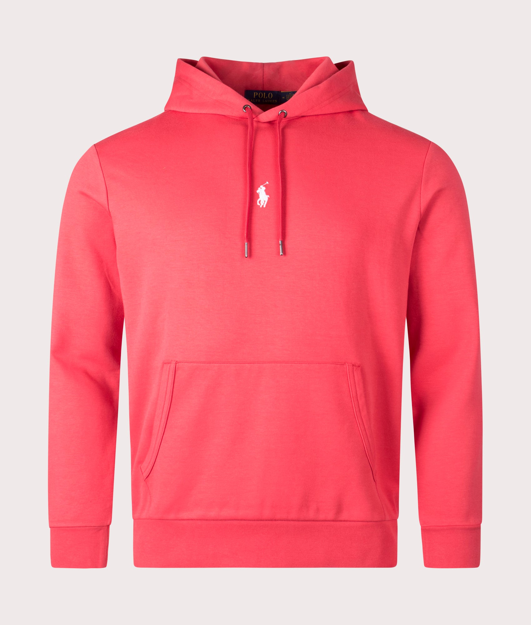 Polo Ralph Lauren Double-Knit Hoodie in Starboard Red at EQVVS.Front Shot.