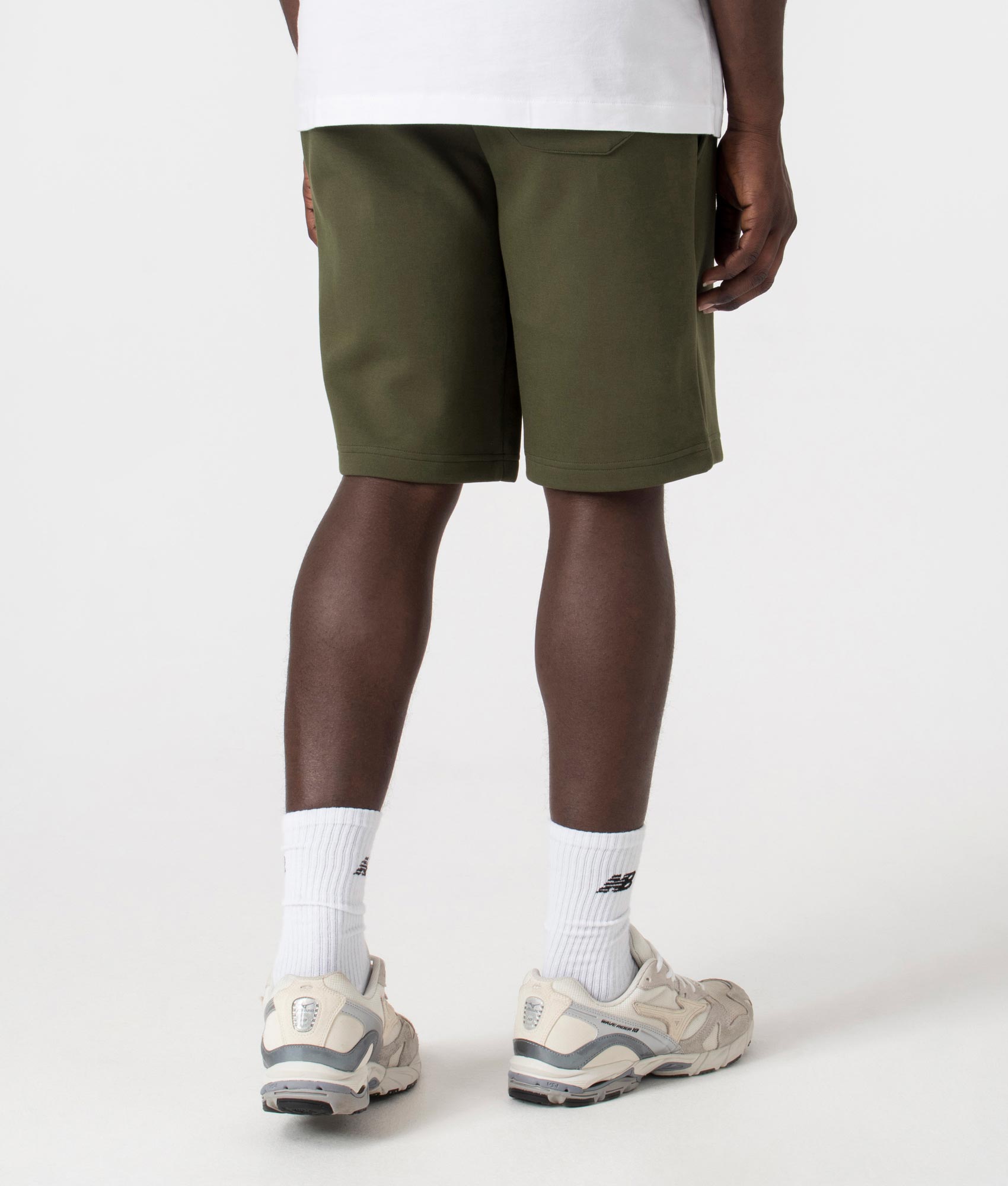 Double Knit Athletic Shorts in Company Olive by Polo Ralph Lauren. EQVVS Back Angle Shot.