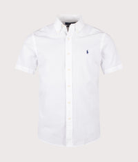 Custom Fit Short Sleeve Seersucker Shirt: 001 White 