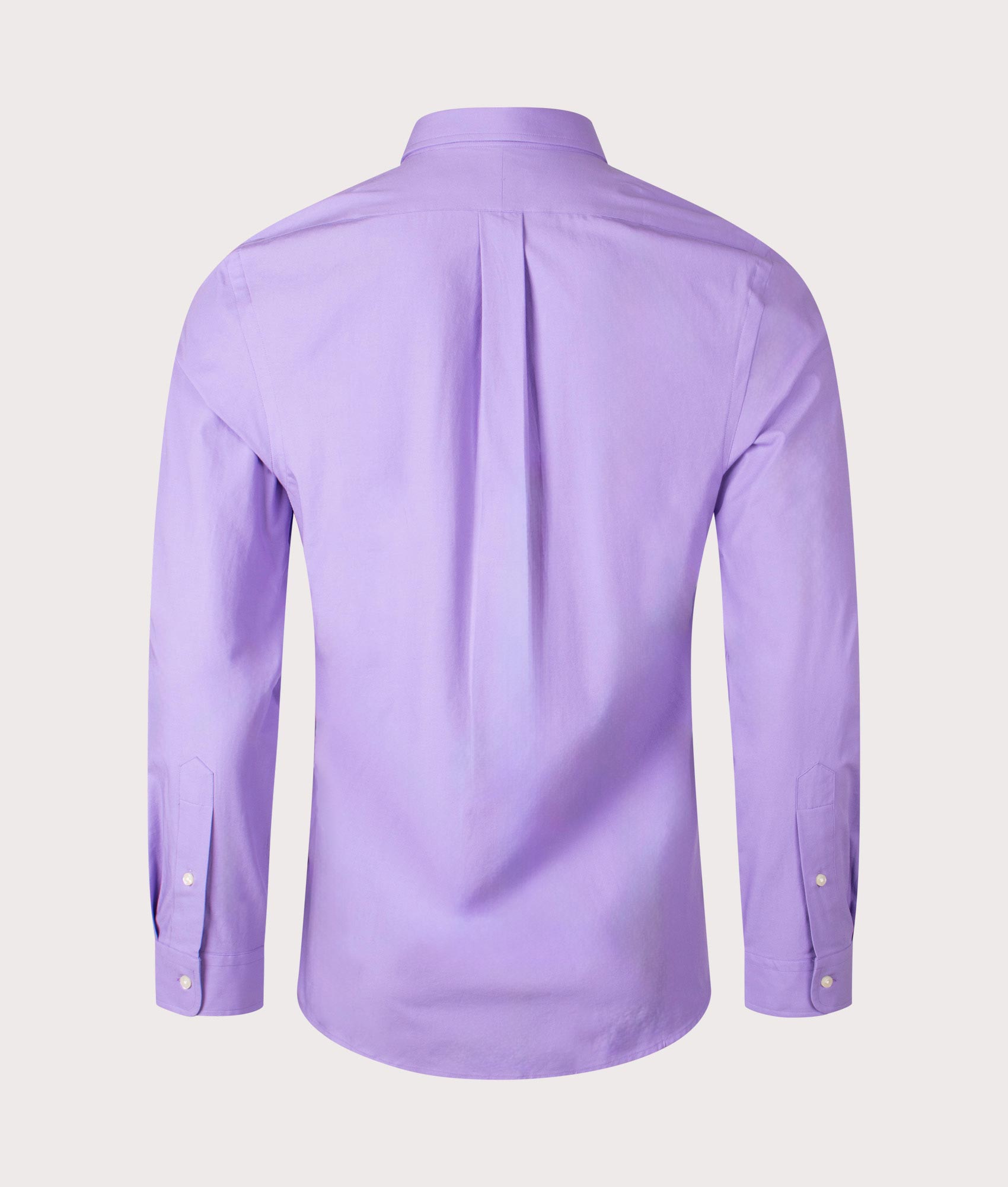 Polo Ralph Lauren Slim Fit Stretch Poplin Shirt in Aix Lavender at EQVVS. Back Shot.
