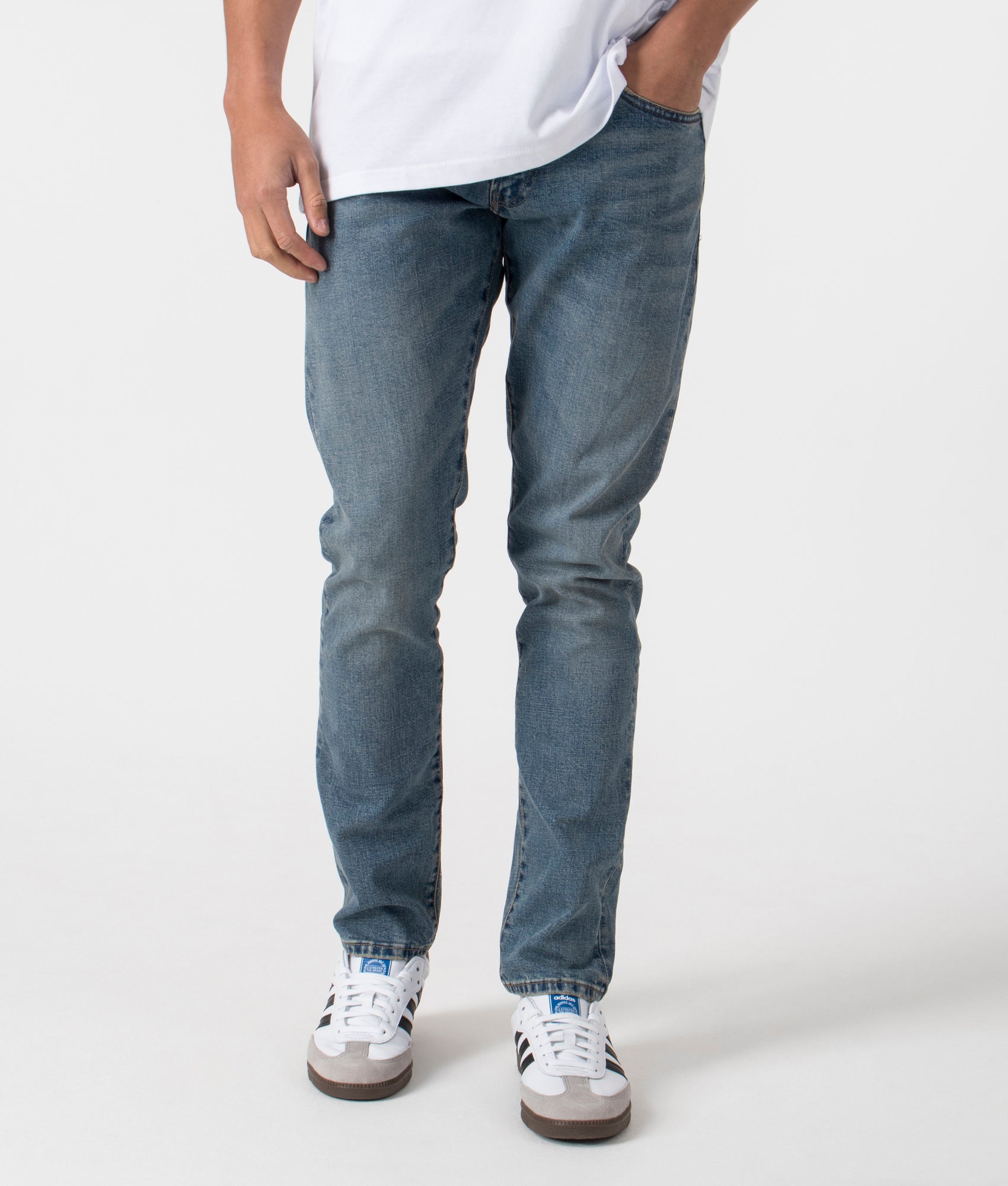 Polo Ralph Lauren Slim Fit Stretch Sullivan Jeans in Dixon Stretch, 99% Cotton at EQVVS. Front Shot. 