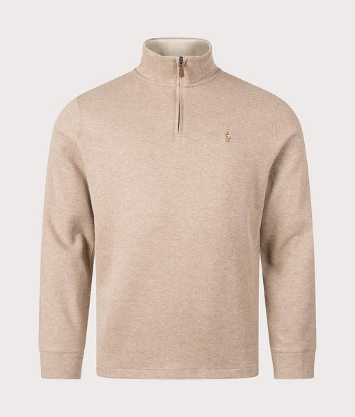 【ベージュ系（28）】COTTON KNIT POLO L/S UNISEX Polo Ralph Lauren Mesh Knit Cotton Quarter Zip Sweater | Nordstrom