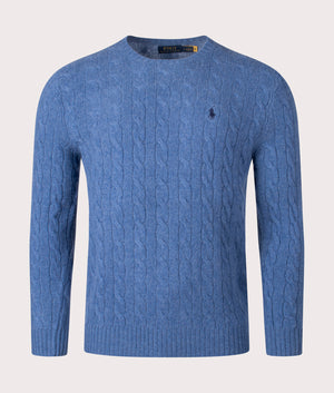 Polo Ralph Lauren Cashmere Blend Knit Jumper in Blue EQVVS Menswear