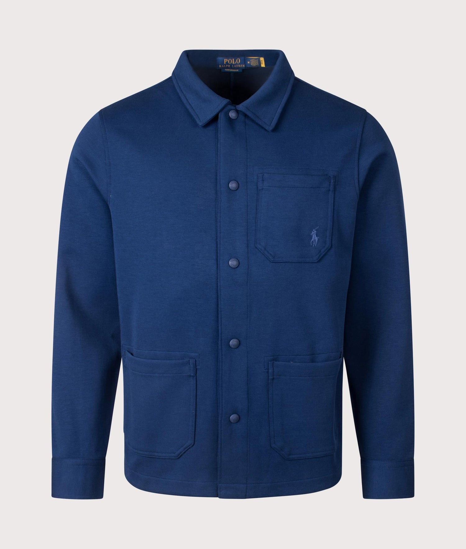 Polo Ralph Lauren Double-Knit Overshirt in East Side Royal blue