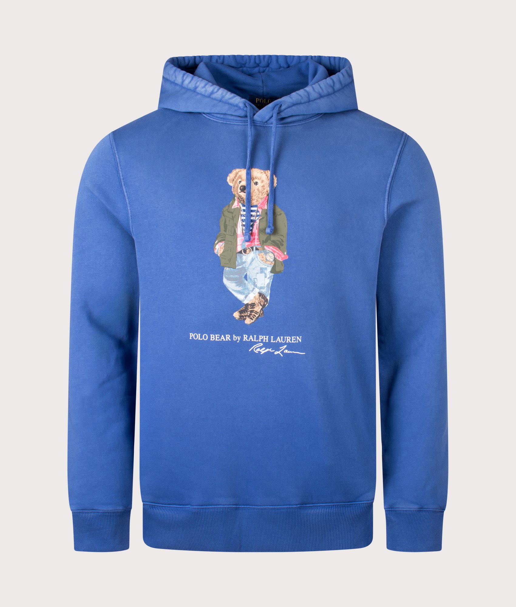 Polo Ralph Lauren,Polo Bear Garment-Dyed Hoodie, New Iris Blue Sw Explorer Bear,  Eqvvs Menswear, front shot angle