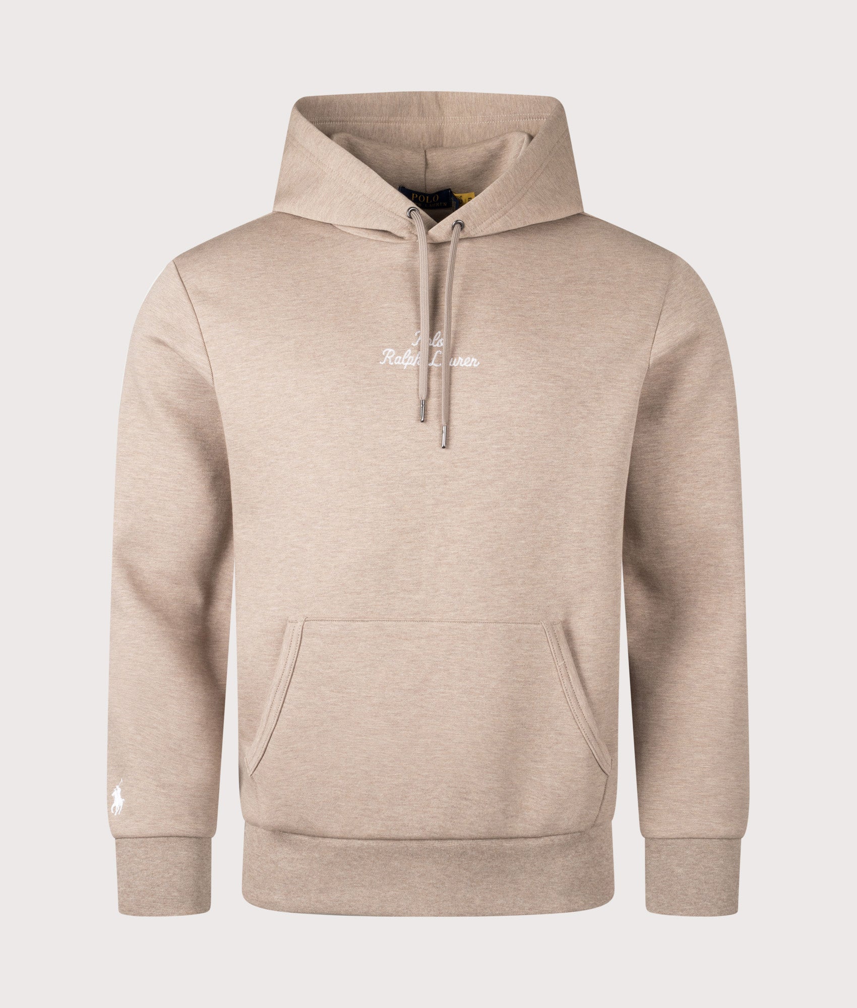 Polo Ralph Lauren, Script Chest Logo Hoodie, Adirondack Heather, Eqvvs Menswear, front shot angle