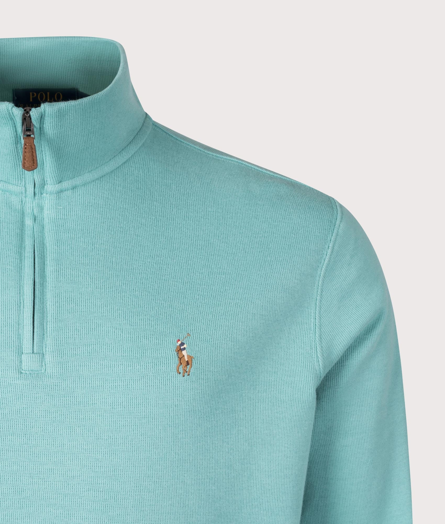 Estate-Rib Quarter Zip Knit. Shot by EQVVS. Front detail shot.