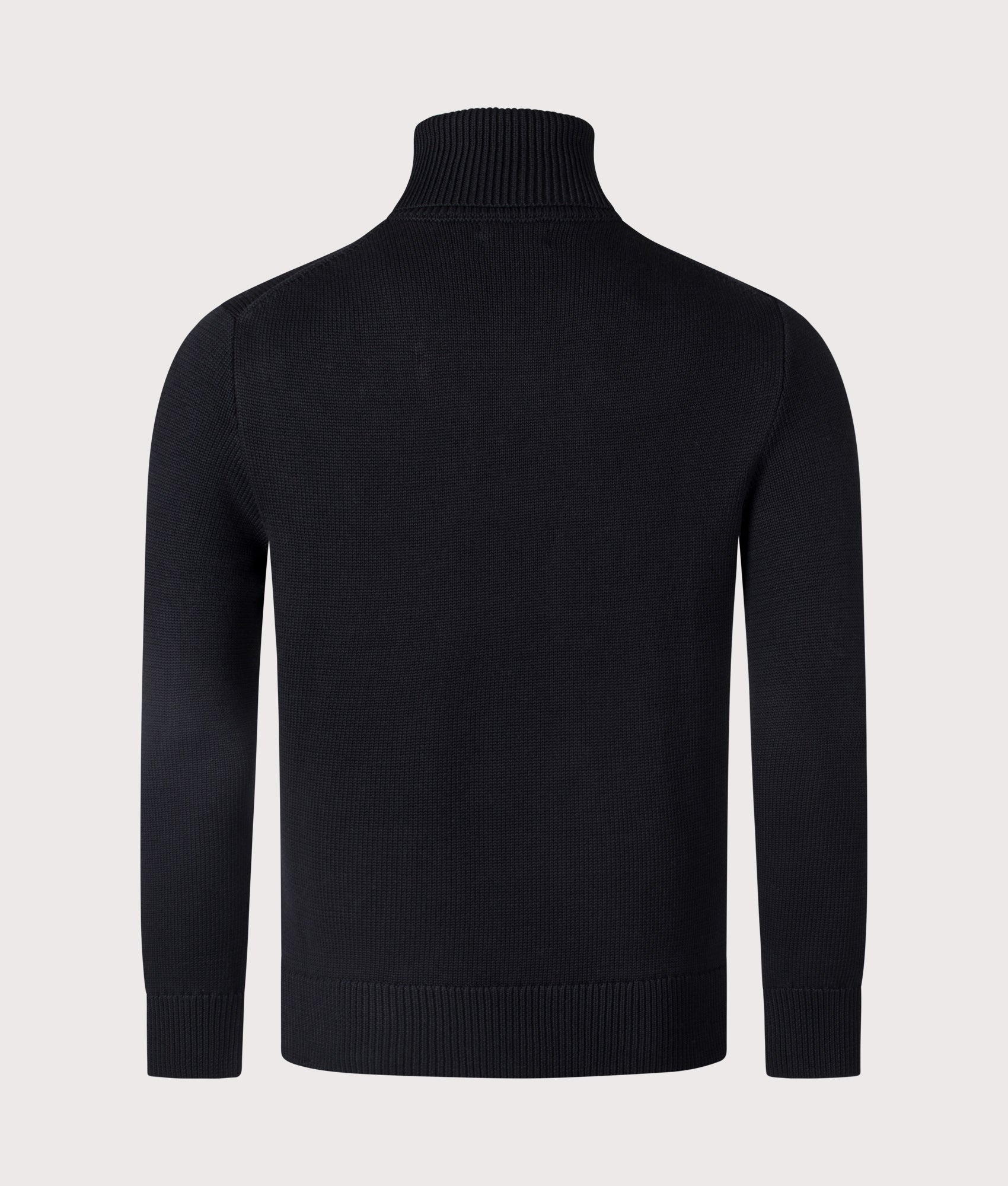 Polo Ralph Lauren Cotton Turtleneck Jumper in Polo Black. EQVVS Back Shot.