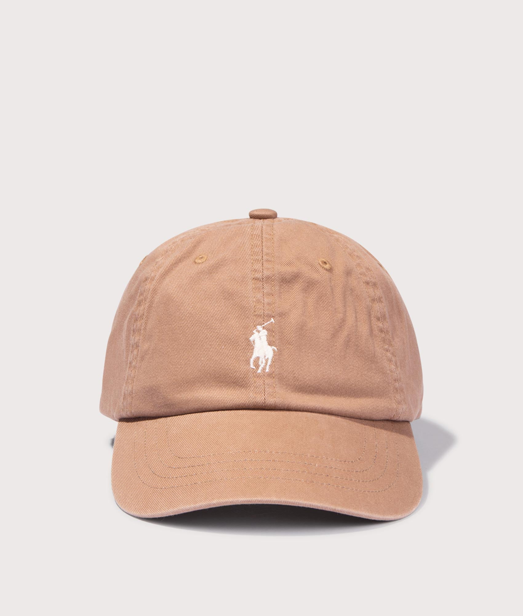 Polo Ralph Lauren Classic Sport Cap in Rustic Tan. EQVVS Front Shot.