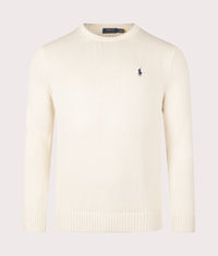 Cotton Ribbed Crew Neck Jumper: 035 Andover Cream 