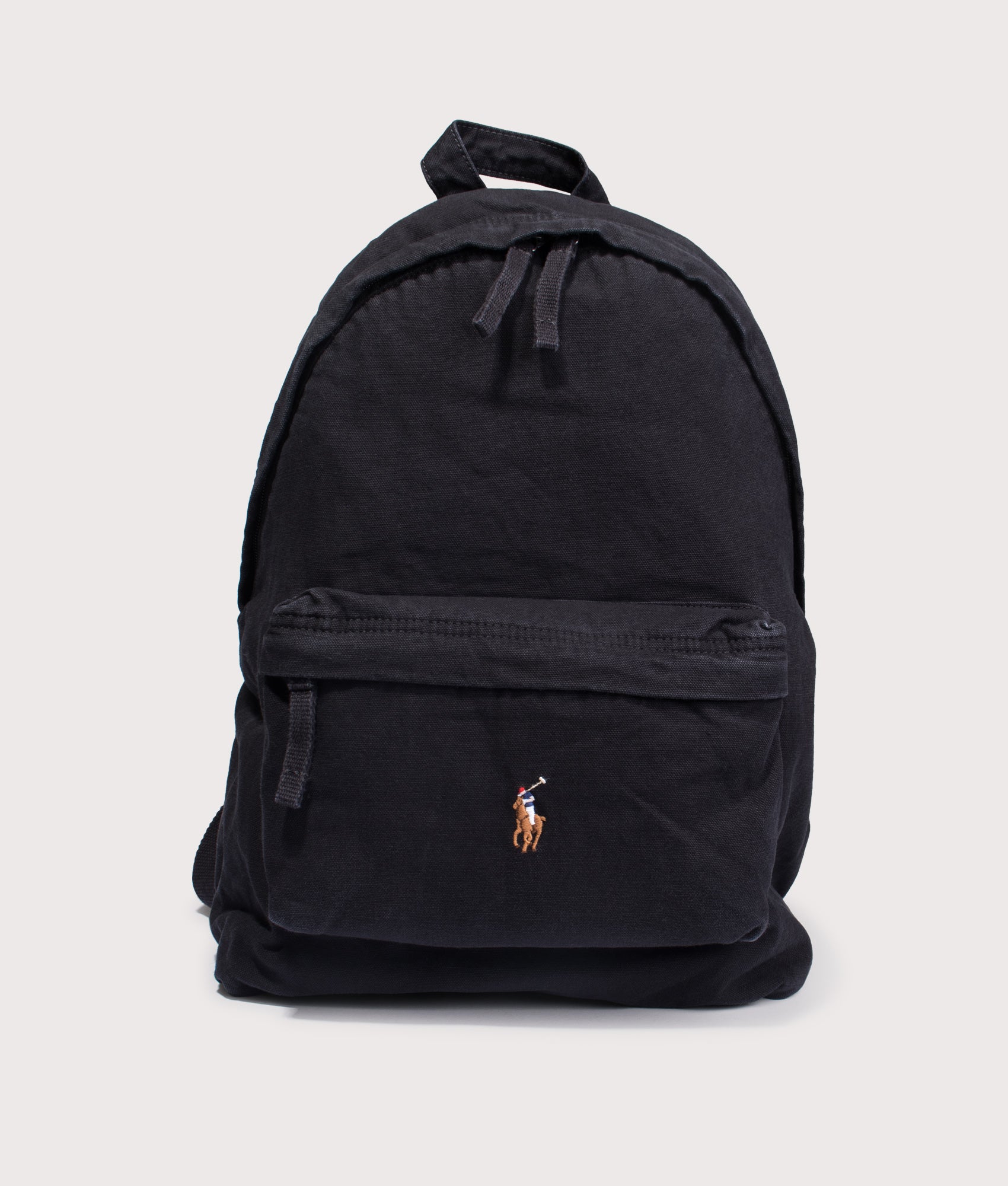 Canvas Backpack in Polo Black | Polo Ralph Lauren | EQVVS | Front shot 