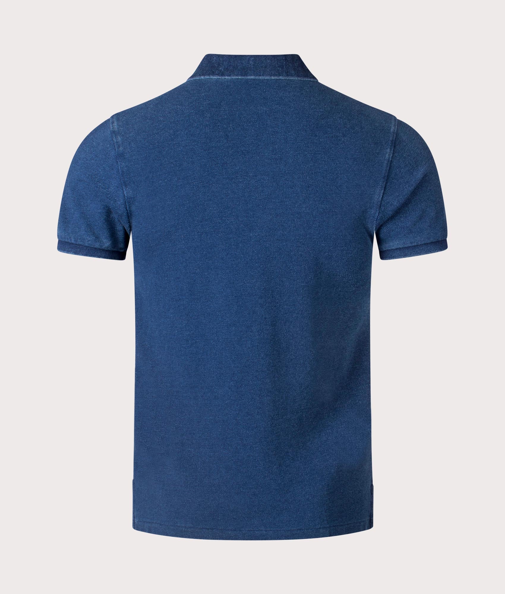 Discover the Polo Ralph Lauren Slim Fit Mesh Polo Shirt in Dark Indigo. Back Shot at EQVVS.