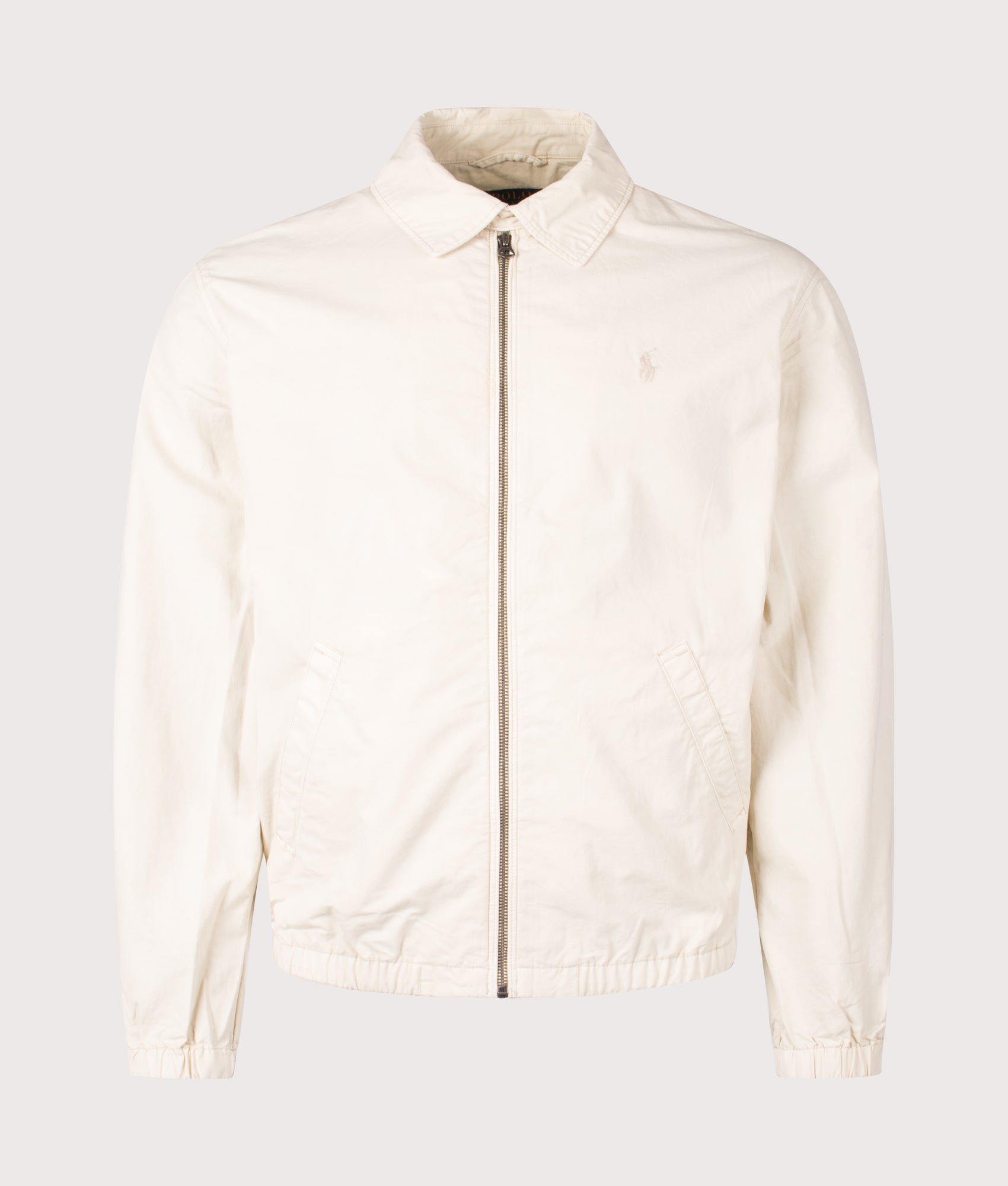 Polo Ralph Lauren The Bayport Mineral-Dyed Poplin Jacket in Natural . Shot at EQVVS. Front shot 