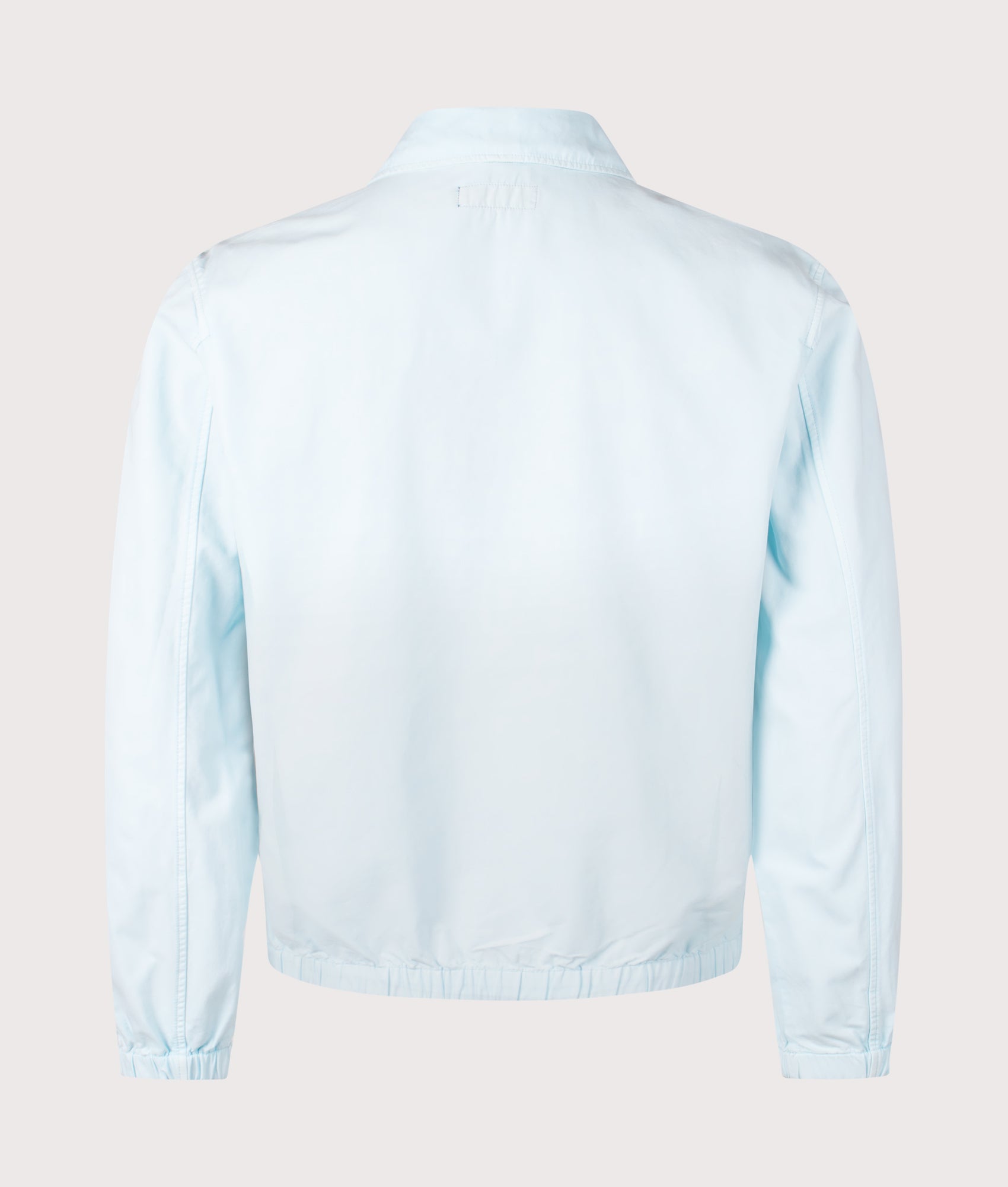 Polo Ralph Lauren The Bayport Mineral-Dyed Poplin Jacket in Sky. Shot at EQVVS. Back shot 