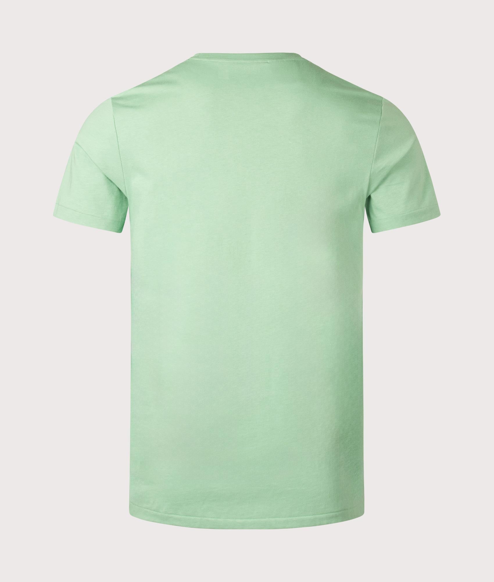 Polo Ralph Lauren Logo Cotton Jersey Lounge T-Shirt in  Pistachio . Shot at EQVVS. Back shot 