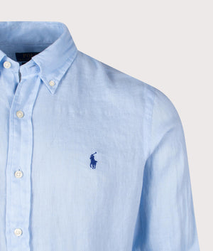 Custom Fit Linen Shirt. Shot by EQVVS. Detail shot.