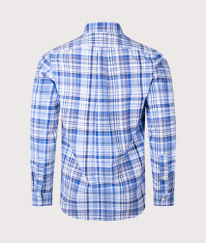 Custom Fit Plaid Oxford Shirt. Shot by EQVVS. Back shot.
