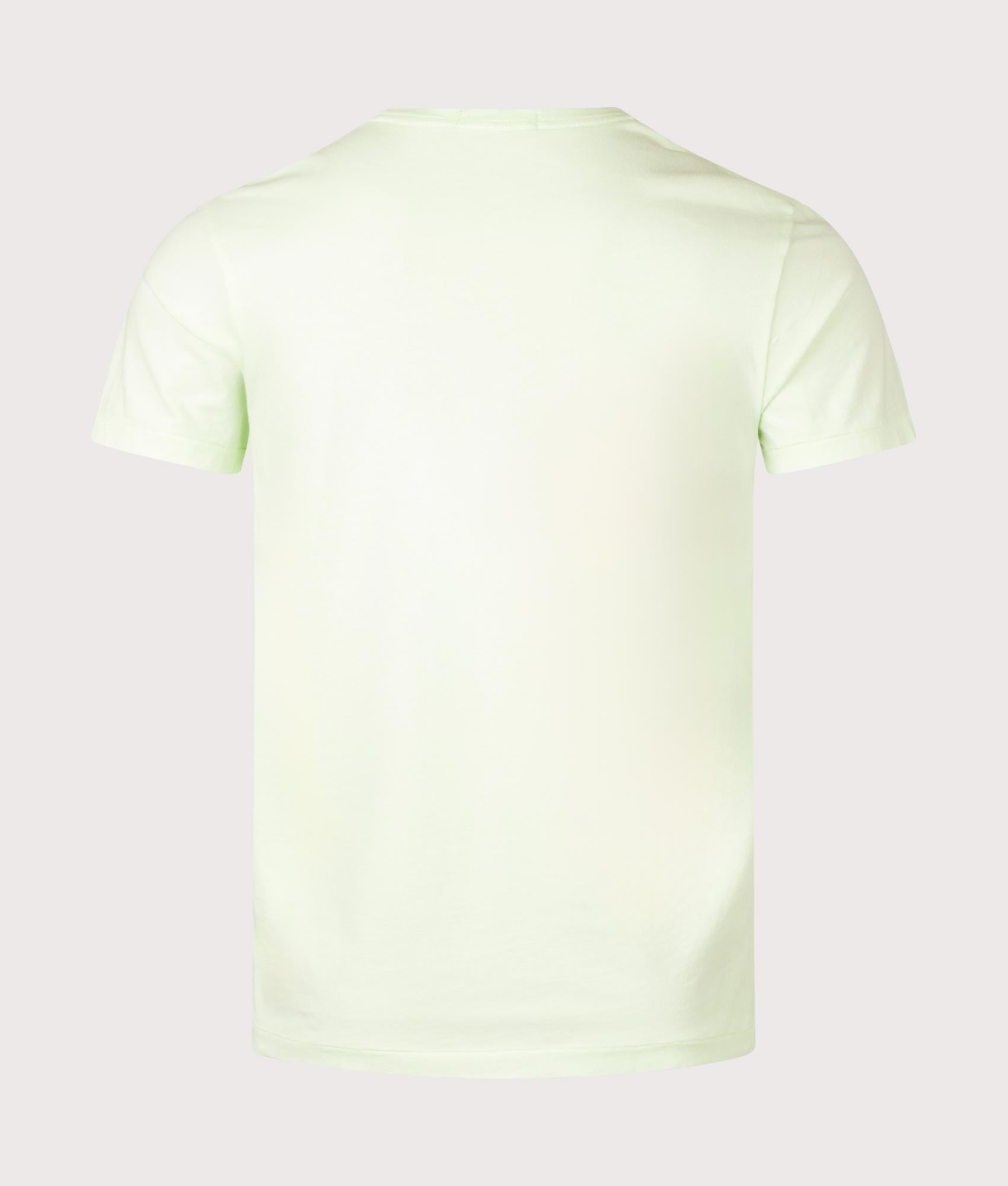 Polo Ralph Lauren Custom Slim Mineral-Dyed Pocket T-Shirt in Leaf. Shot at EQVVS. Back shot 