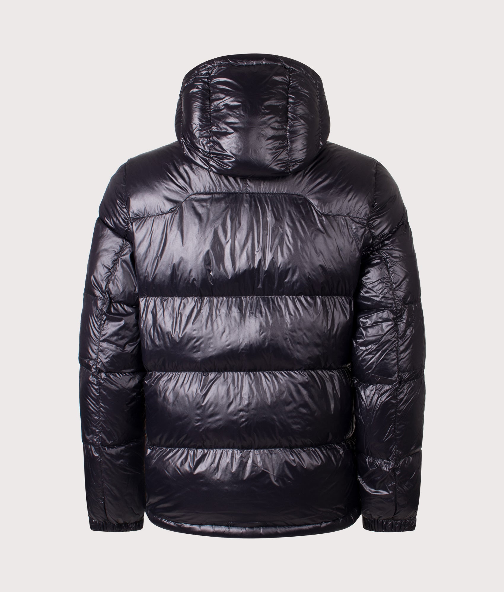 Polo Ralph Lauren Gorham Down Jacket in Polo Glossy Black at EQVVS Menswear. Back shot.