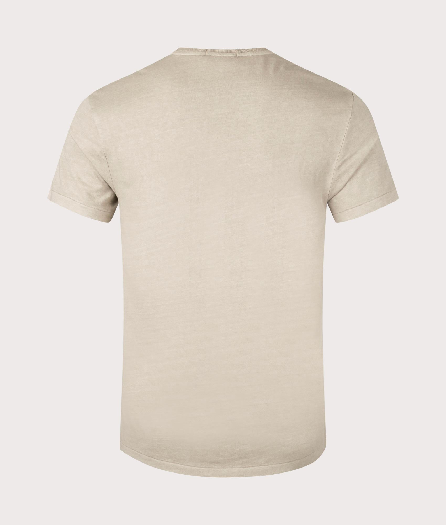 Polo Ralph Lauren Custom Slim Mineral-Dyed Pocket T-Shirt in Olive at EQVVS. Back Shot.