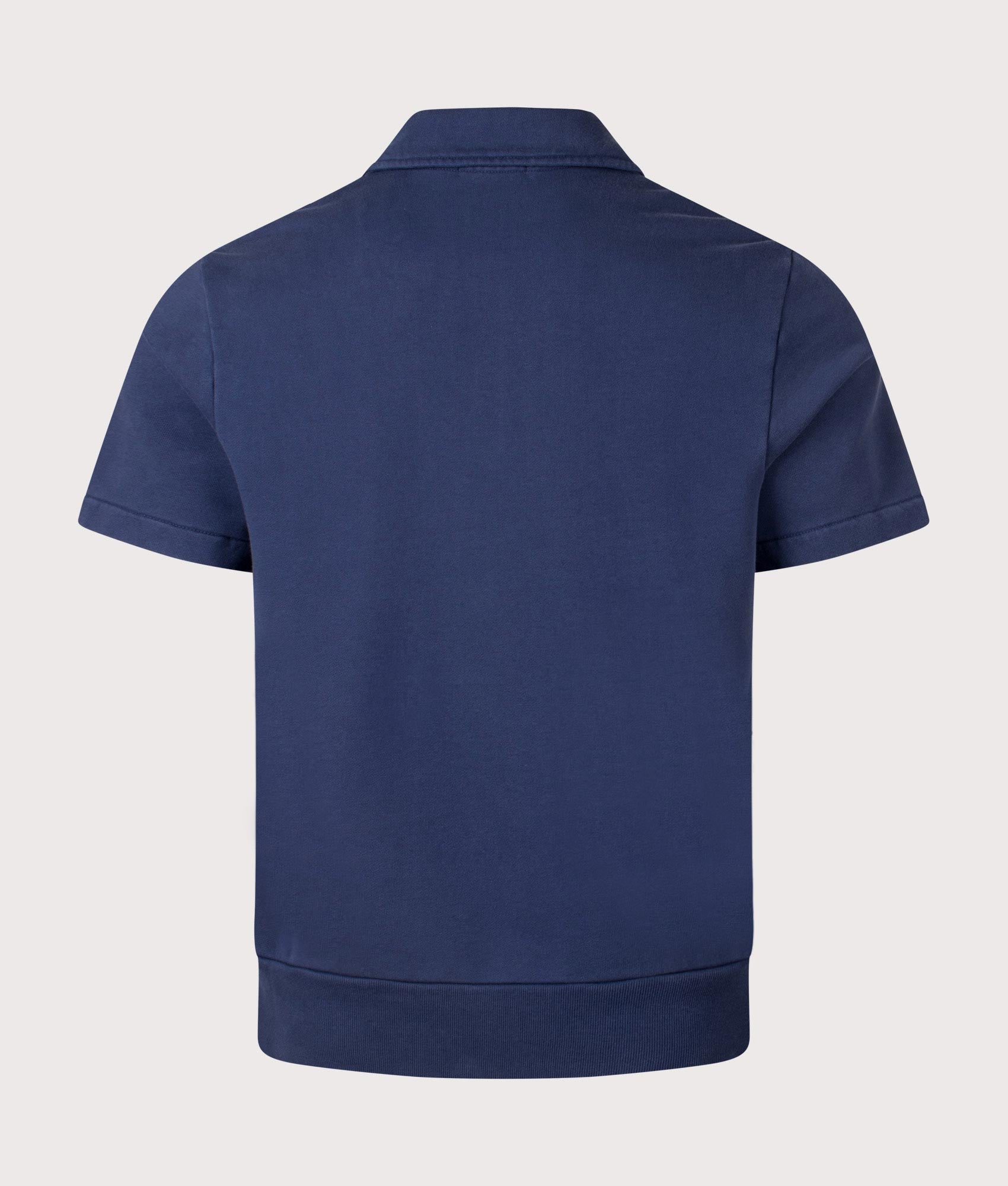 Polo Ralph Lauren Loopback Fleece Sweat Polo Shirt in Navy | EQVVS