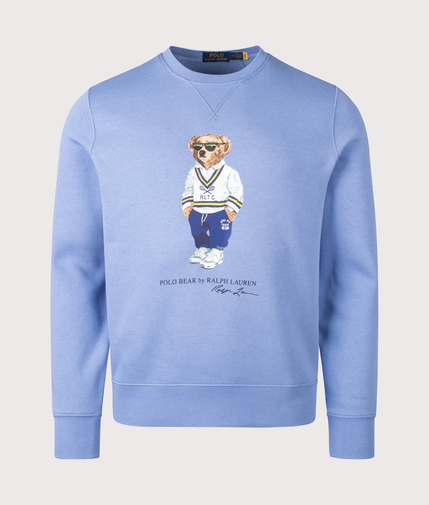 Polo Ralph Lauren, Heritage Icons Polo Bear Sweatshirt, Campus Blue, Eqvvs Menswear, front shot angle