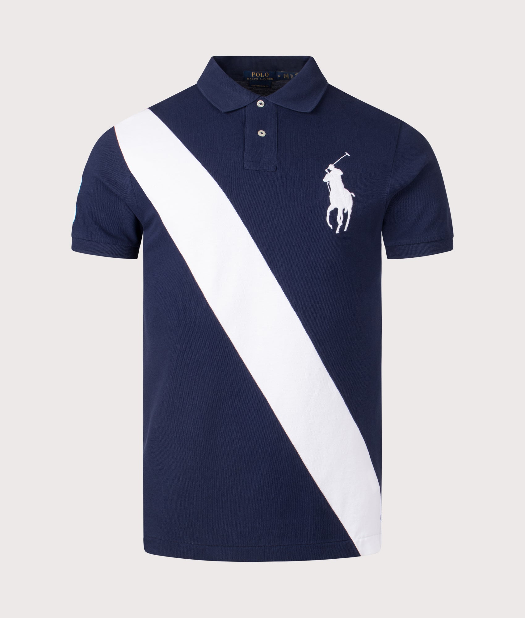 Custom Slim Fit Big Pony Mesh Polo Shirt. Shot by EQVVS. Front shot.