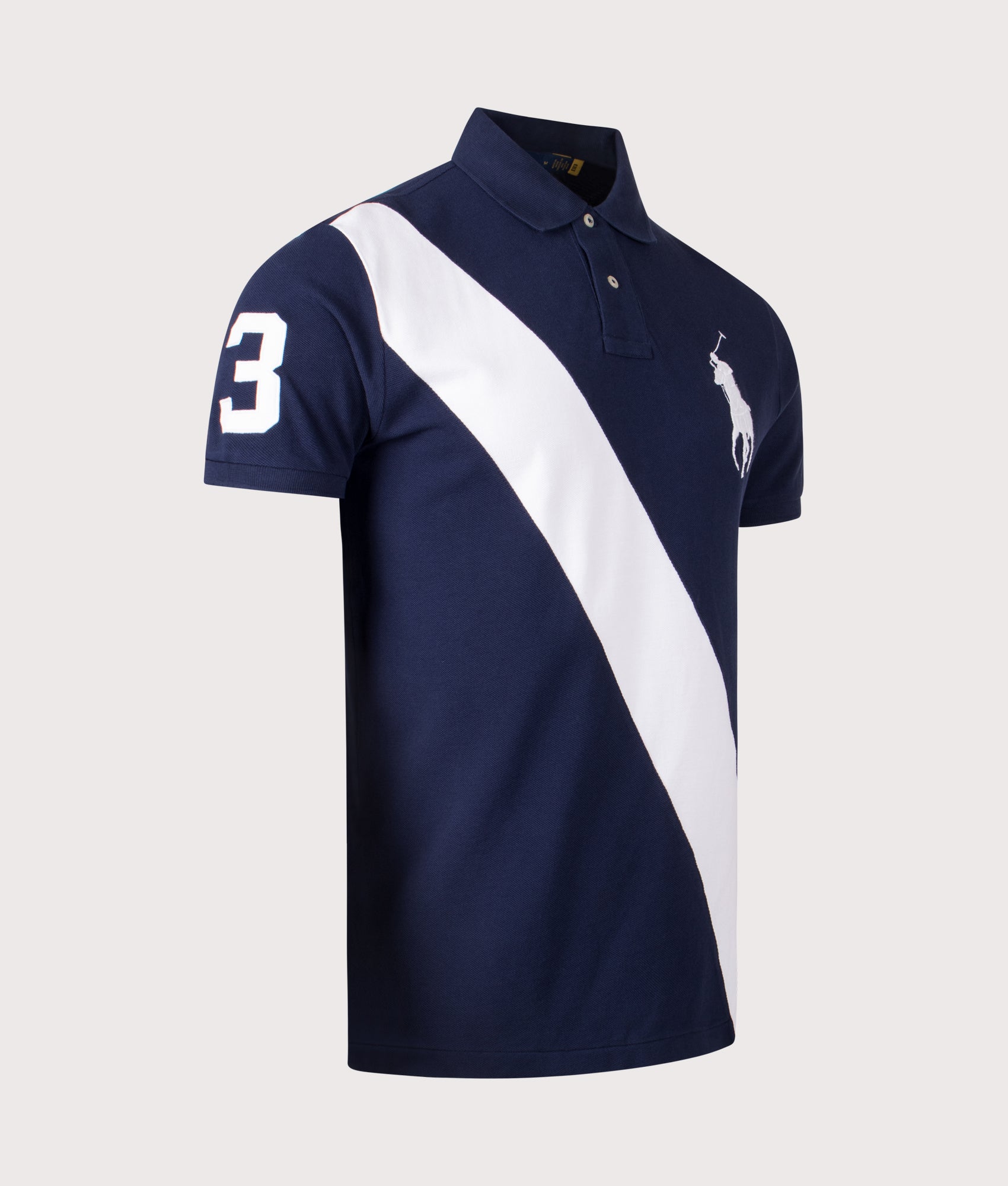 Custom Slim Fit Big Pony Mesh Polo Shirt. Shot by EQVVS. Front angled shot.