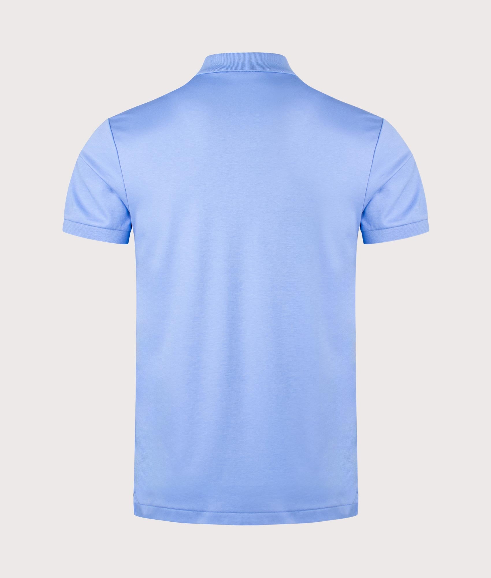 Polo Ralph Lauren Custom Slim Fit Soft Cotton Polo Shirt in Canva Blue. EQVVS Black Shot.