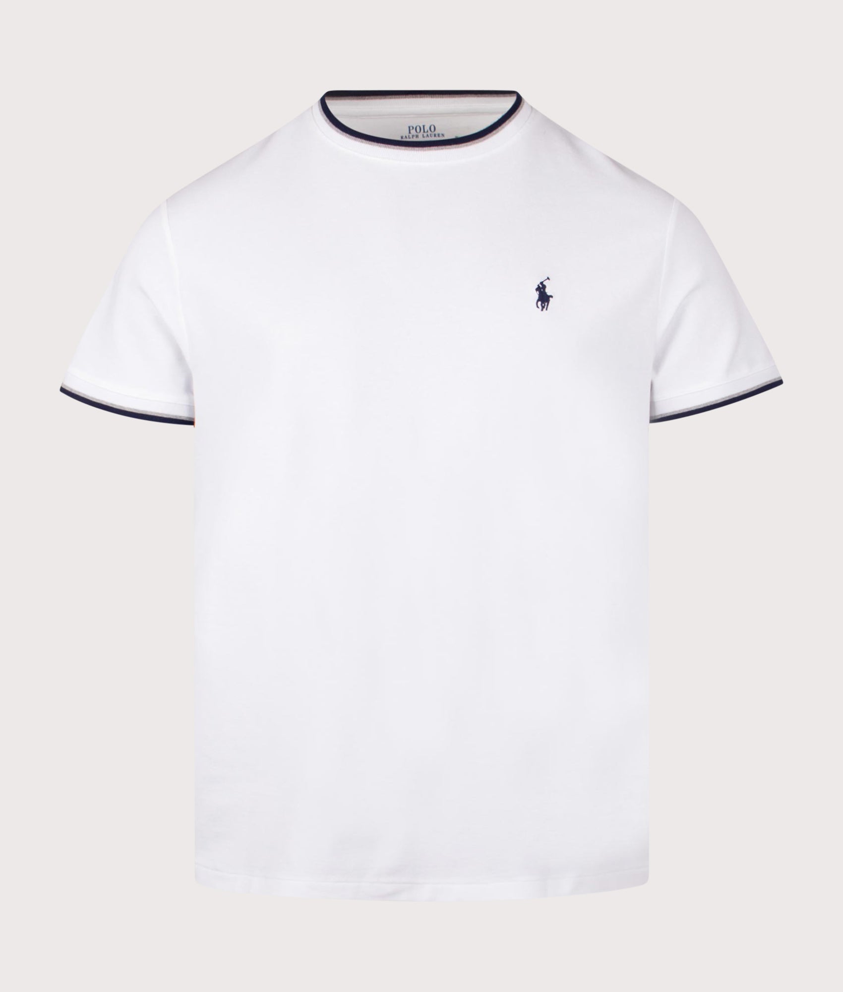 Polo Ralph Lauren Classic Fit Mesh T-Shirt in White at EQVVS Menswear. Front shot.