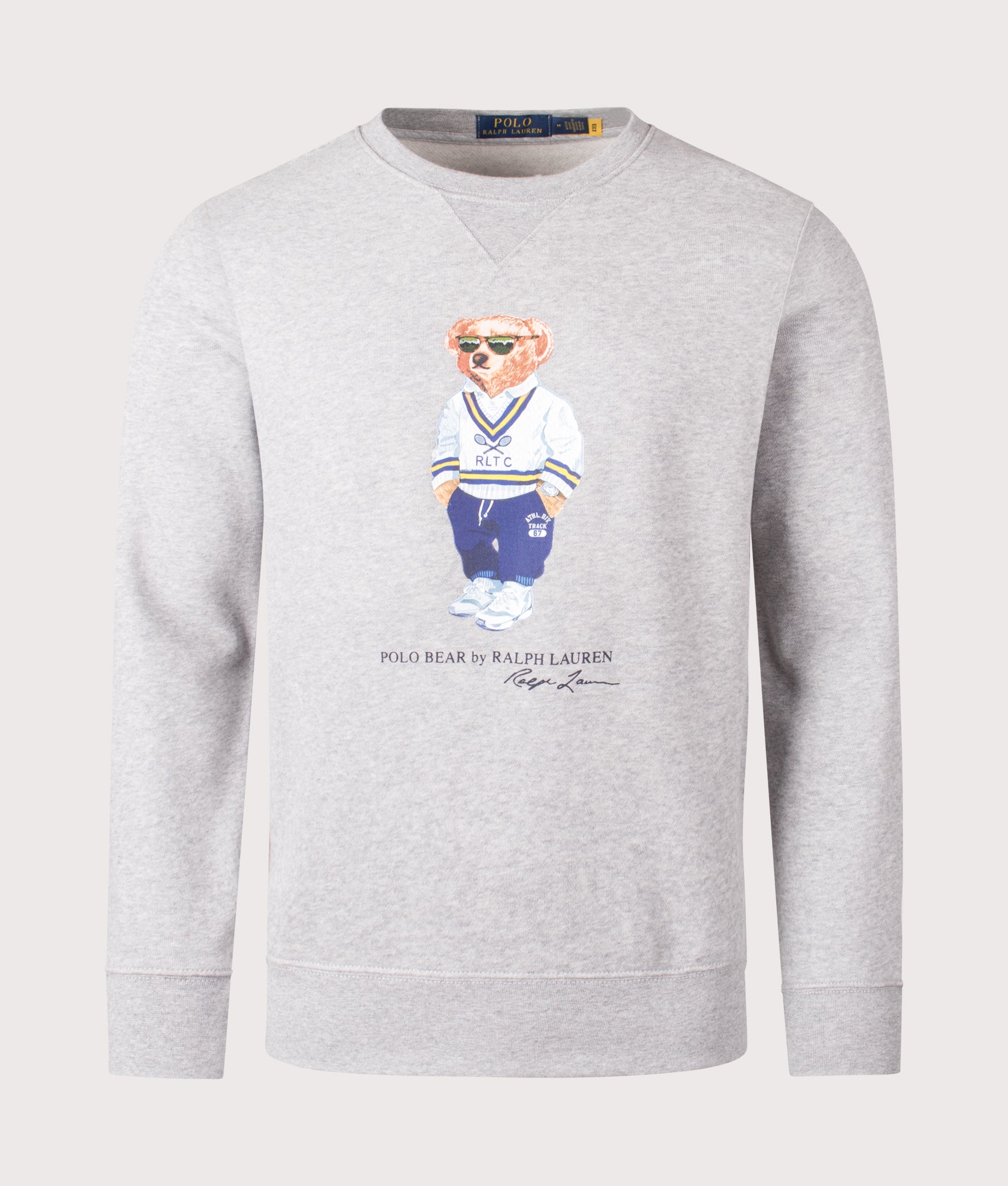 Polo Ralph Lauren, Heritage Icons Polo Bear Sweatshirt,  Andover Heather, Eqvvs Menswear, front shot angle