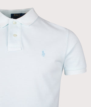 Custom Slim Fit Mineral-Dyed Mesh Polo Shirt. Shot by EQVVS. Detail shot.