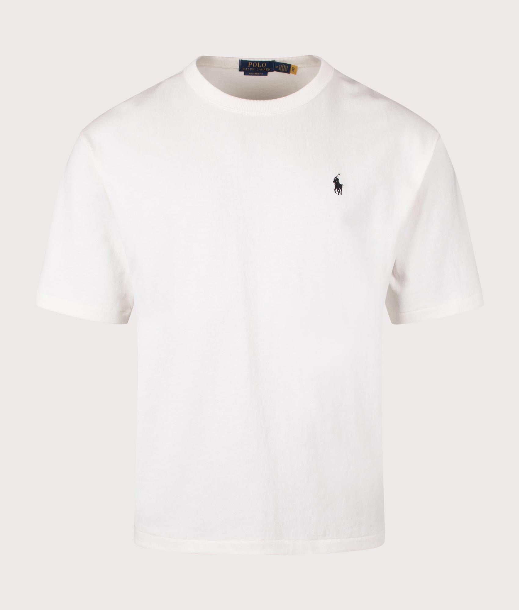 Polo Ralph Lauren Relaxed Fit Logo Jersey T-Shirt in Nevis. Shot at EQVVS.  Front shot. 