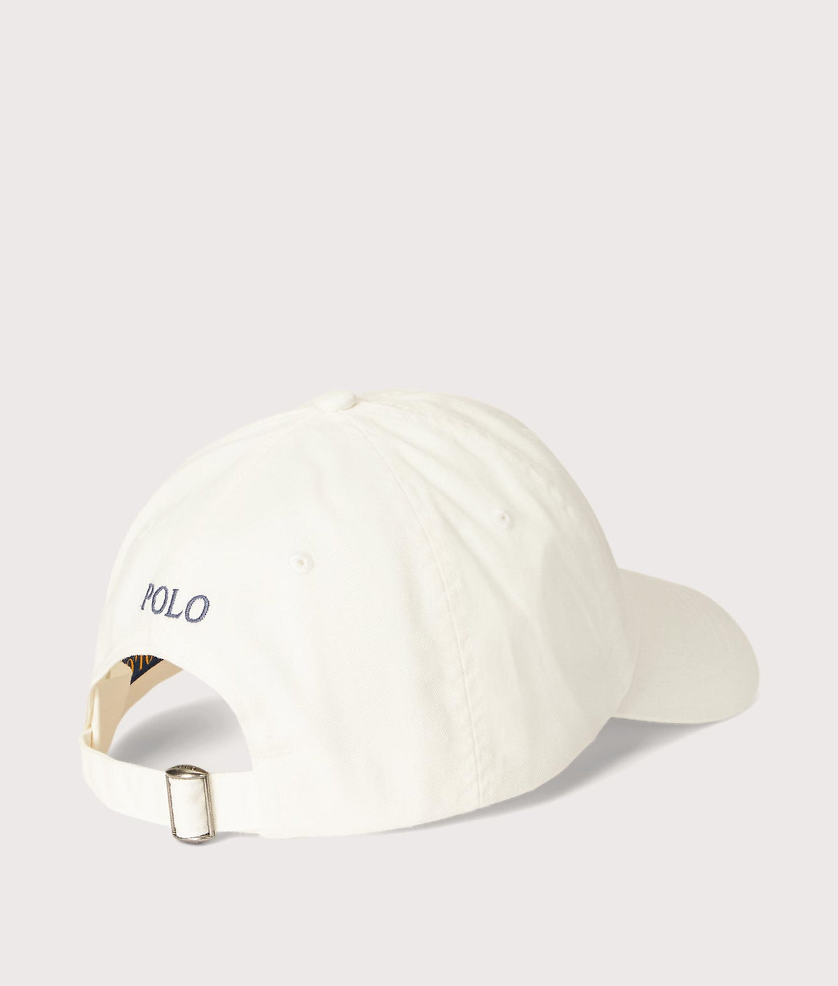 Polo Ralph Lauren Iconic Cotton Chino Ball Cap in Pale Cream at EQVVS Menswear. Back shot.