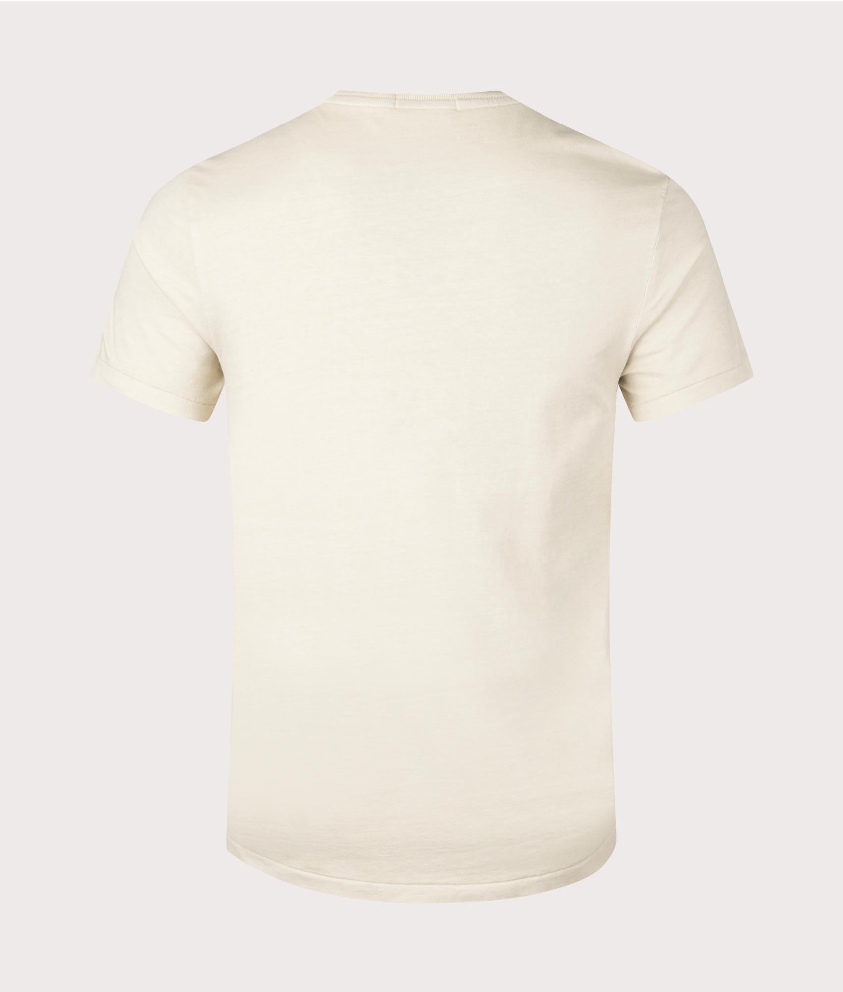 Polo Ralph Lauren Custom Slim Mineral-Dyed Pocket T-Shirt in Neutral at EQVVS. Back Shot.