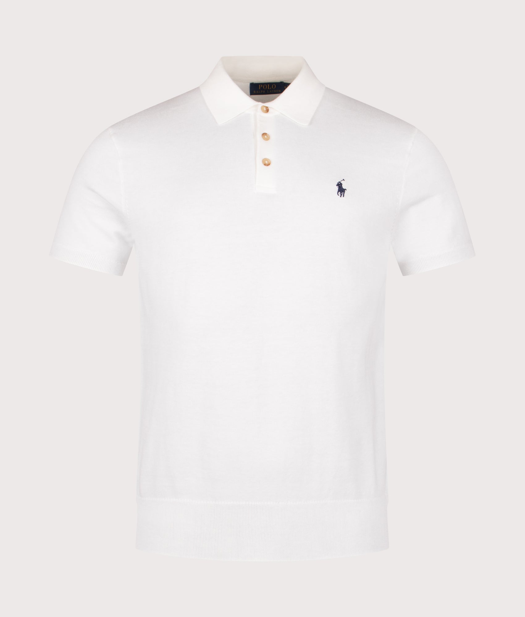 Cotton Knitted Polo Shirt. Shot by EQVVS. Front shot.