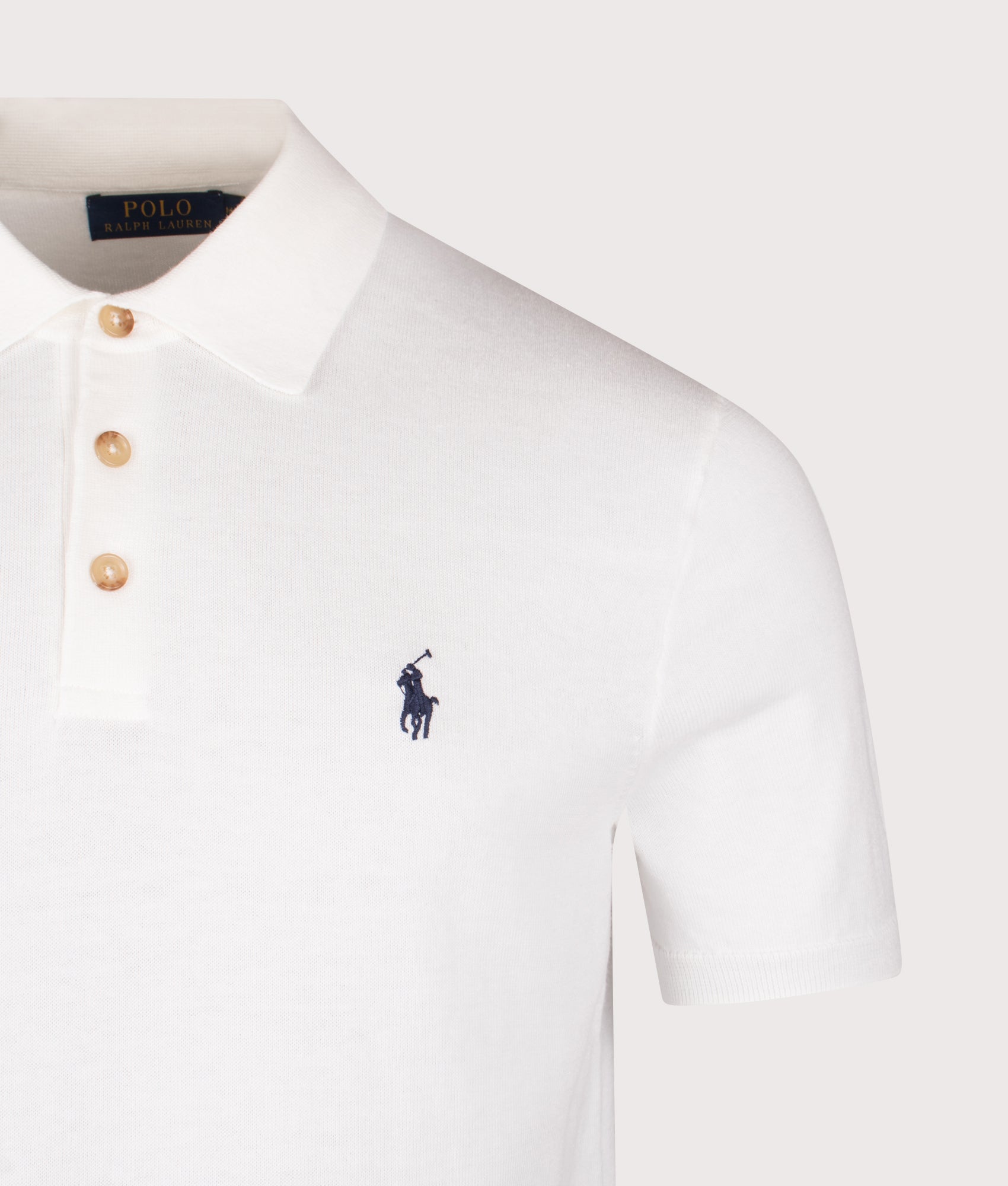 Cotton Knitted Polo Shirt. Shot by EQVVS. Detail shot.