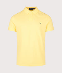 Custom Slim Fit Mesh Polo Shirt: 442 Wicket Yellow 