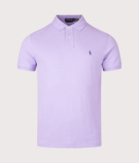 Custom Slim Fit Mesh Polo Shirt: 441 Sky Lavender 