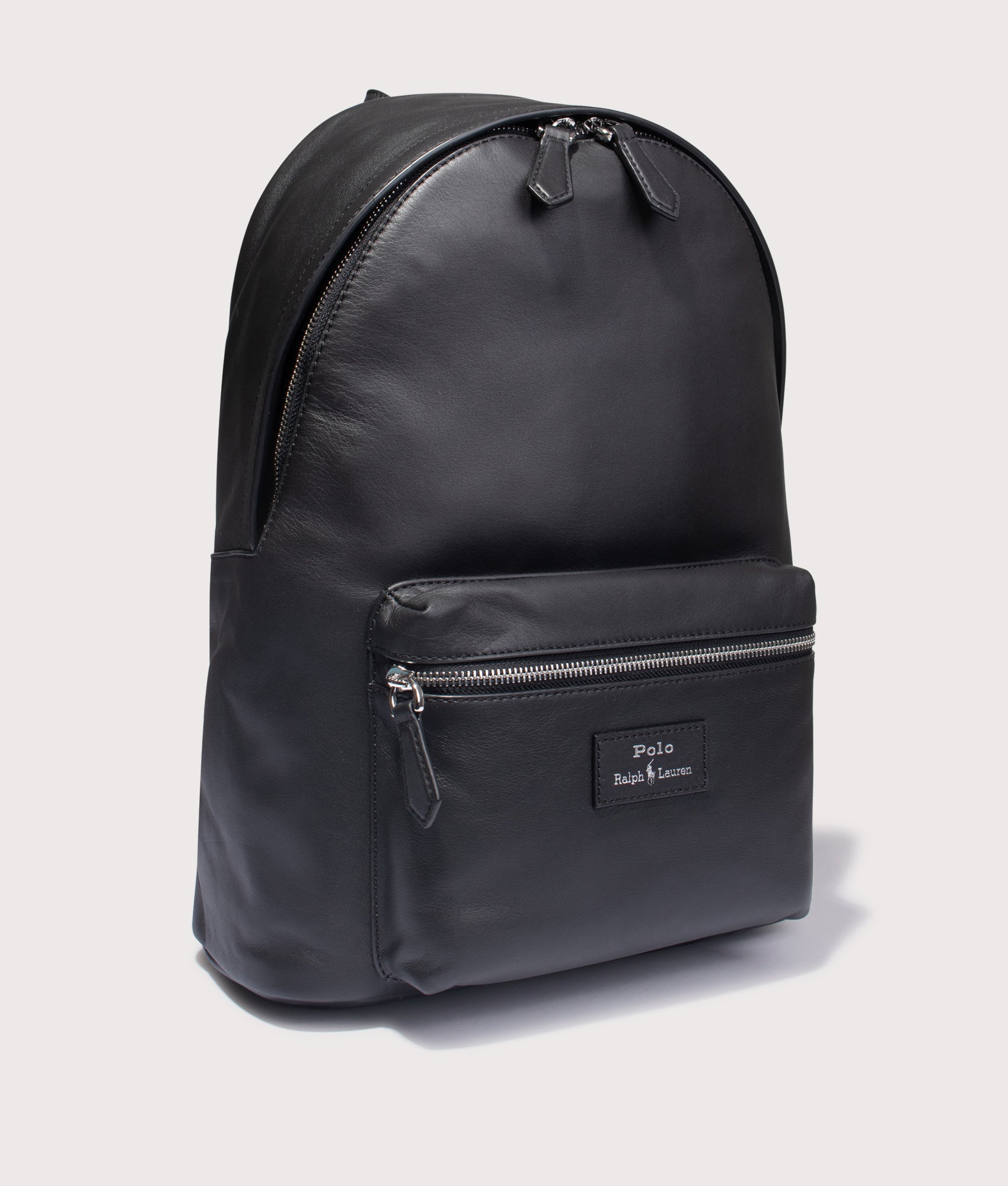 Smooth Leather Backpack. Shot by EQVVS. Front angled shot.