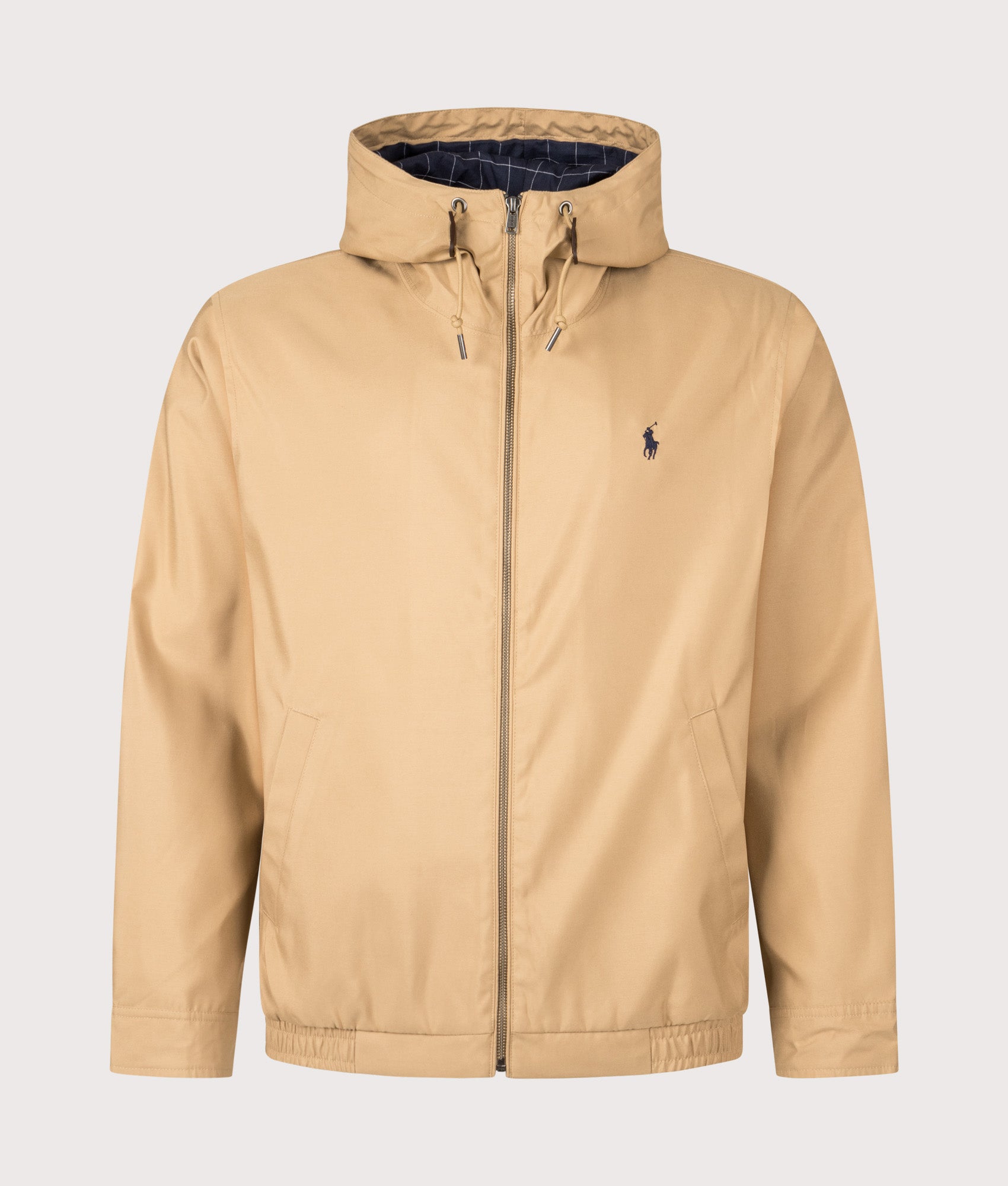 Twill Hooded Jacket. Shot by EQVVS. Front shot.