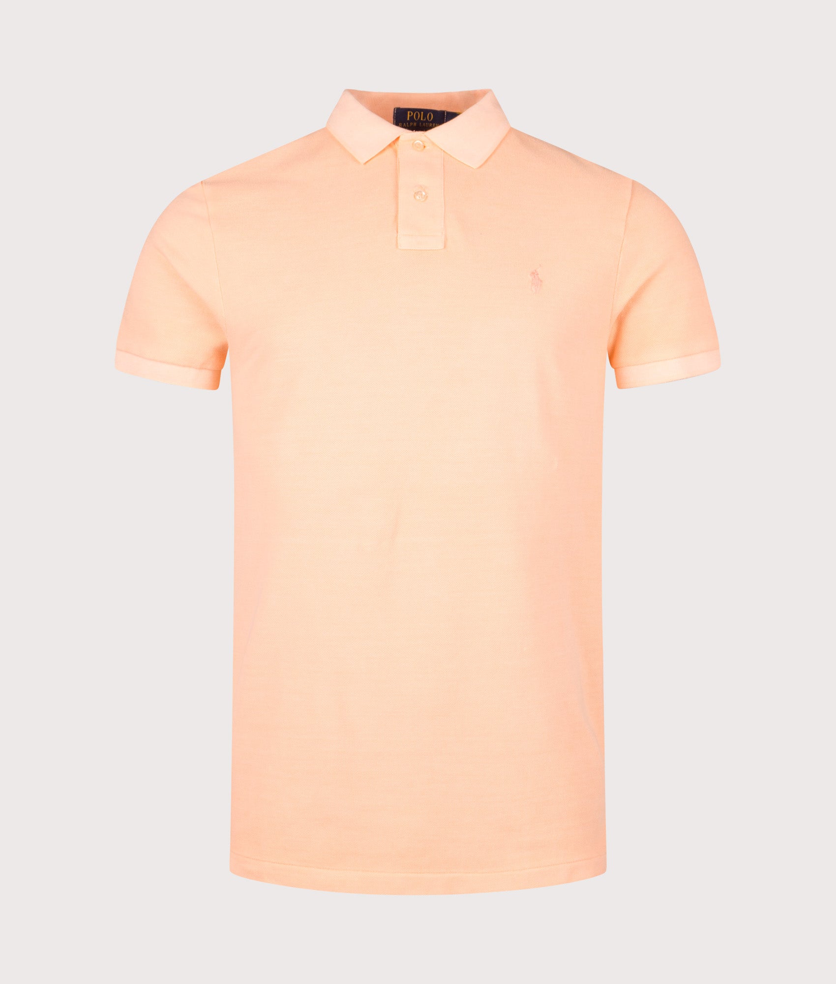 Custom Slim Fit Mineral-Dyed Mesh Polo Shirt. Shot by EQVVS. Front shot.