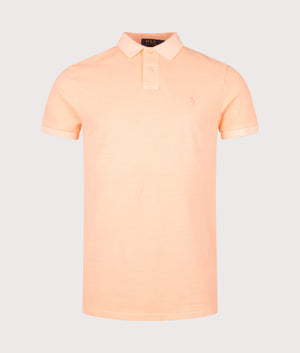 Custom Slim Fit Mineral-Dyed Mesh Polo Shirt. Shot by EQVVS. Front shot.