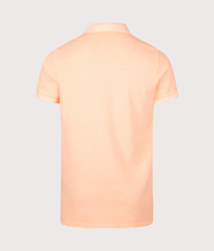 Custom Slim Fit Mineral-Dyed Mesh Polo Shirt. Shot by EQVVS. Back shot.
