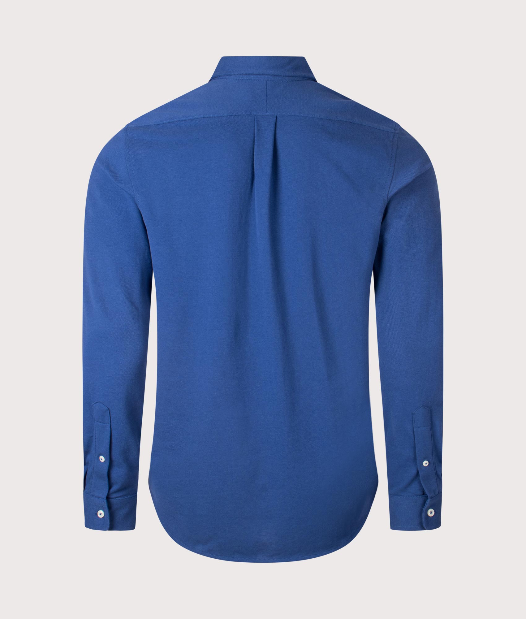 Polo Ralph Lauren, Featherweight Mesh Shirt, Annapolis Blue, Eqvvs Menswear, back shot angle