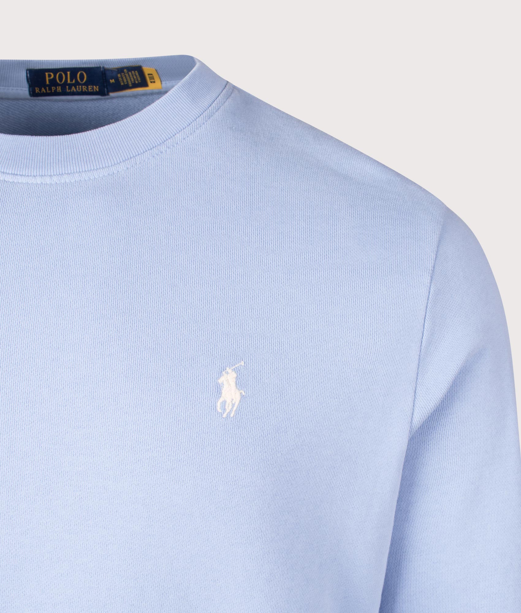 Polo Ralph Lauren, Loopback Terry Sweatshirt, Chambray Blue,  Eqvvs Menswear, detailed shot angle