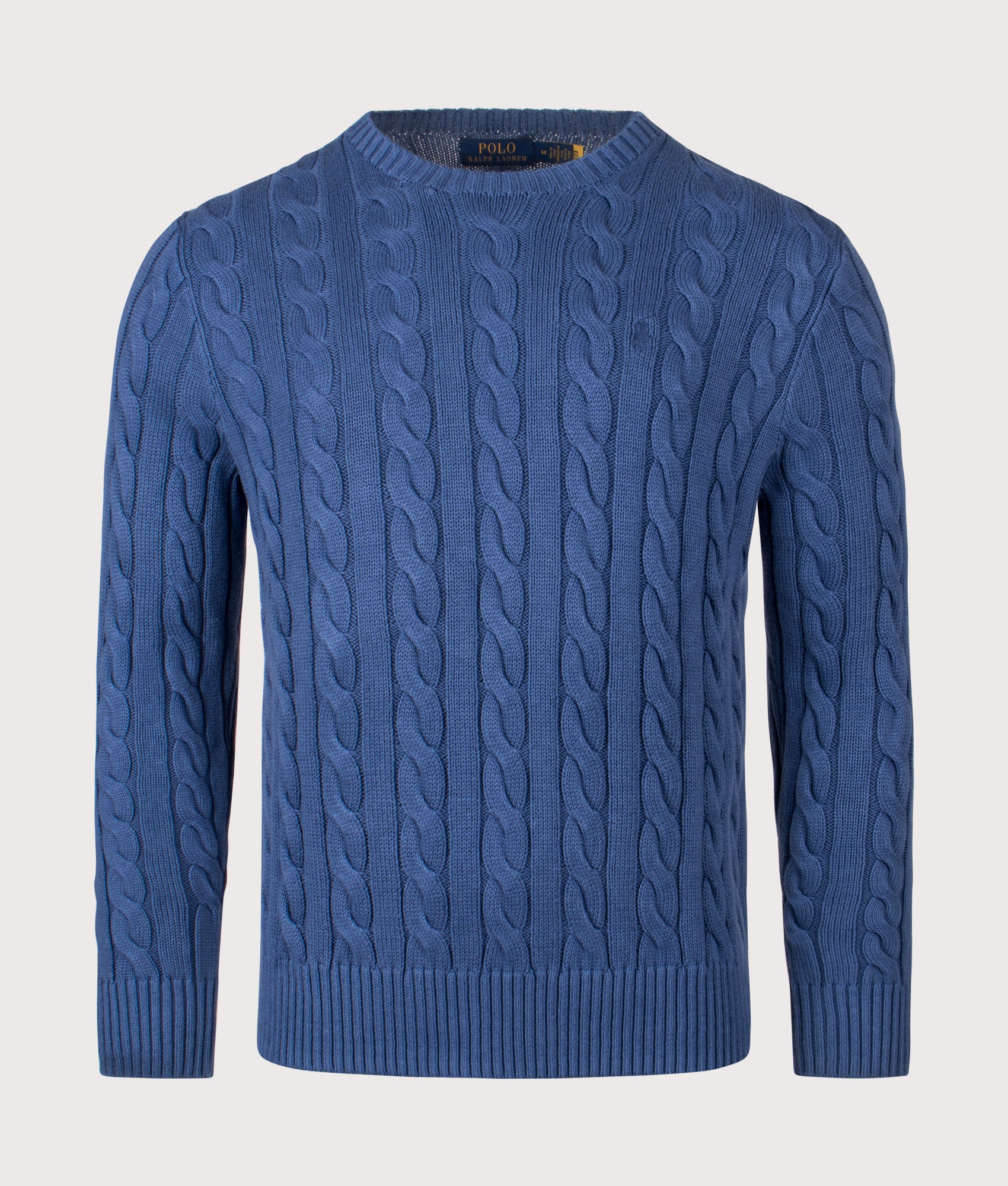 Polo Ralph Lauren Cable-Knit Garment-Dyed Cotton Jumper in Garment dyed Navy.